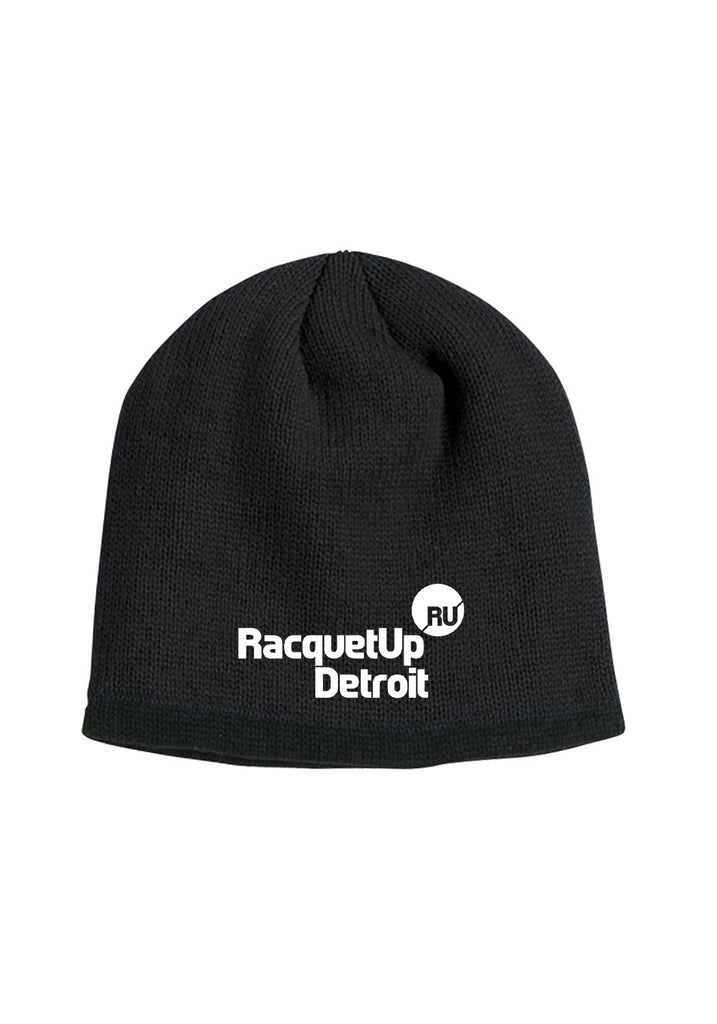 Racquet Up Detroit unisex knit beanie (black) - front