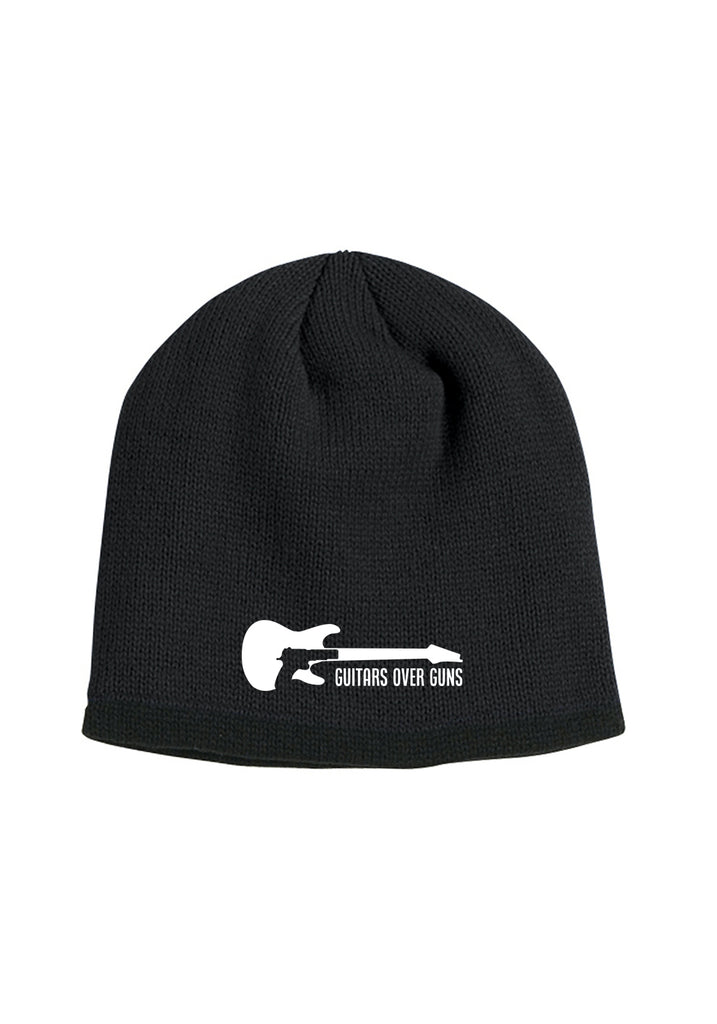 Guitars Over Guns unisex knit beanie (black) - front
