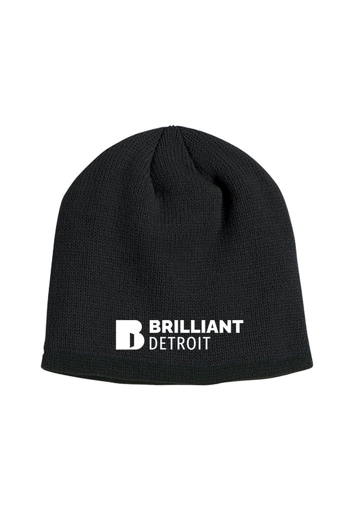 Brilliant Detroit unisex knit beanie (black) - front
