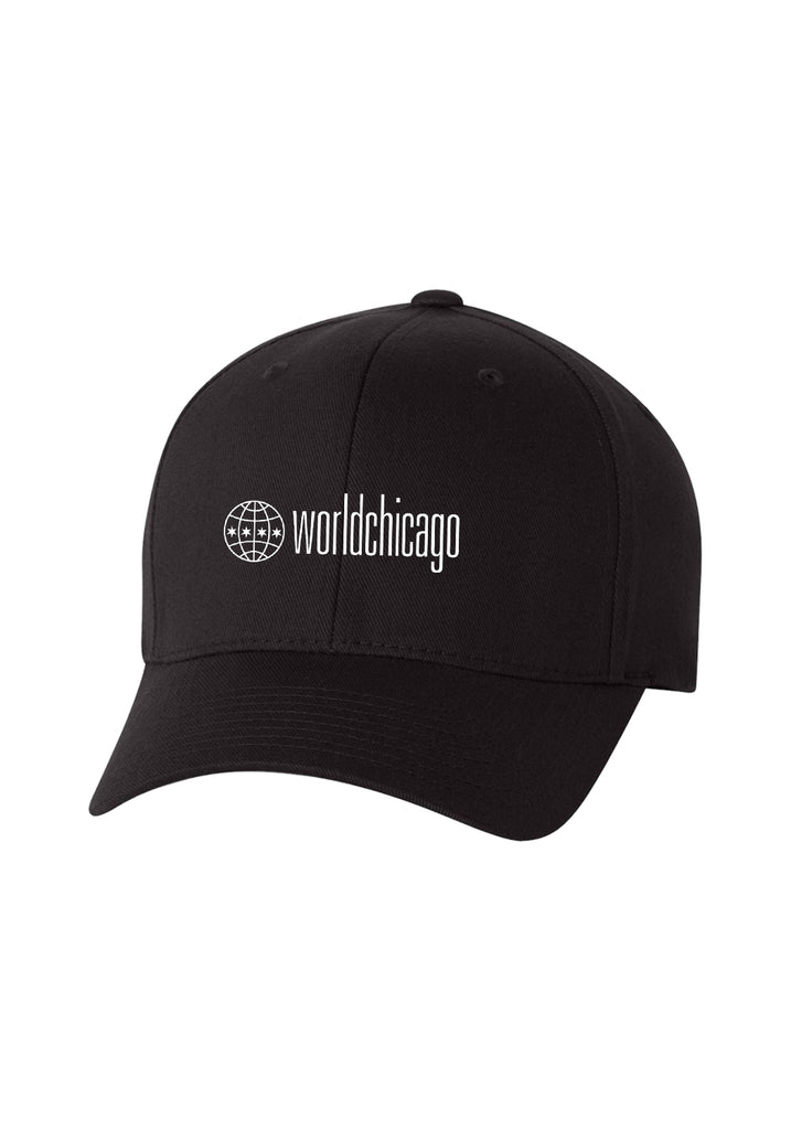WorldChicago unisex fitted baseball cap (black) - front