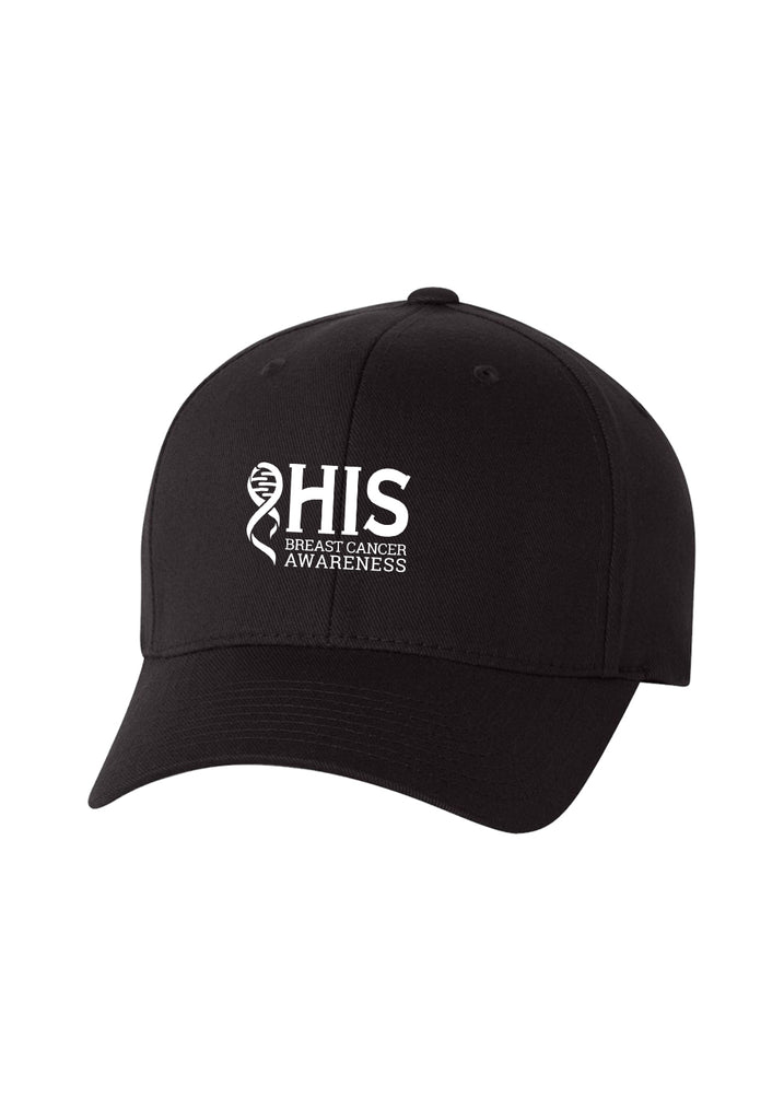 HIS Breast Cancer Awareness unisex fitted baseball cap (black) - front