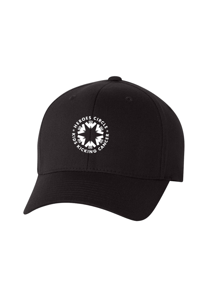 Kids Kicking Cancer unisex fitted baseball cap (black) - front