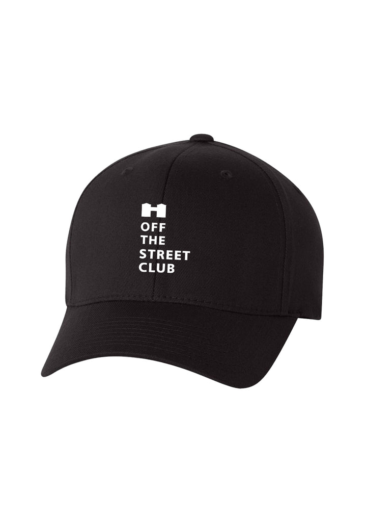 Off The Street Club unisex fitted baseball cap (black) - front