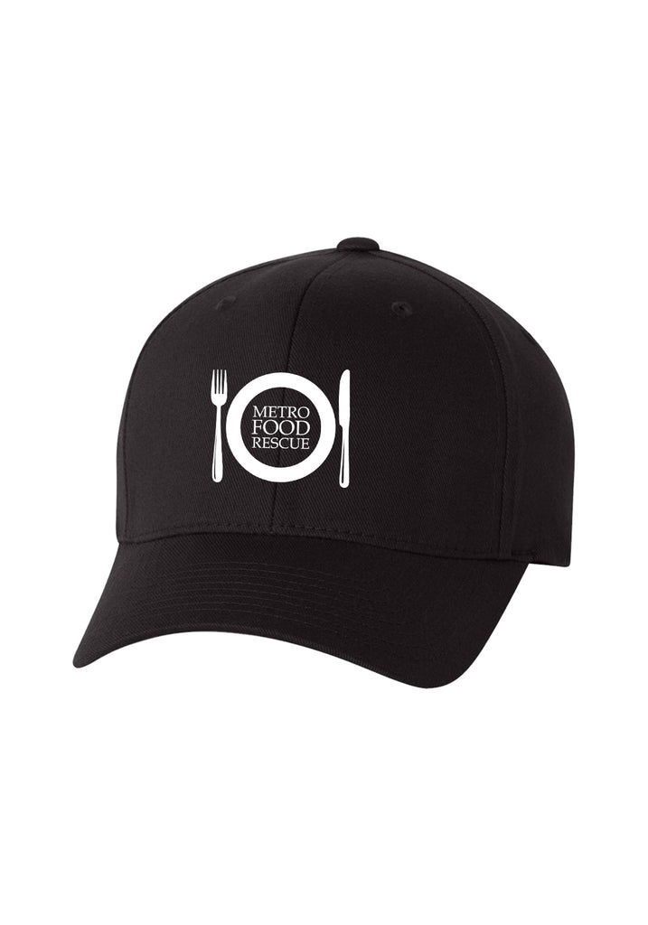 Metro Food Rescue unisex fitted baseball cap (black) - front