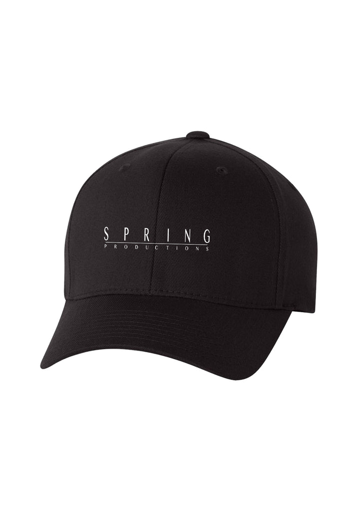 Spring Productions unisex fitted baseball cap (black) - front