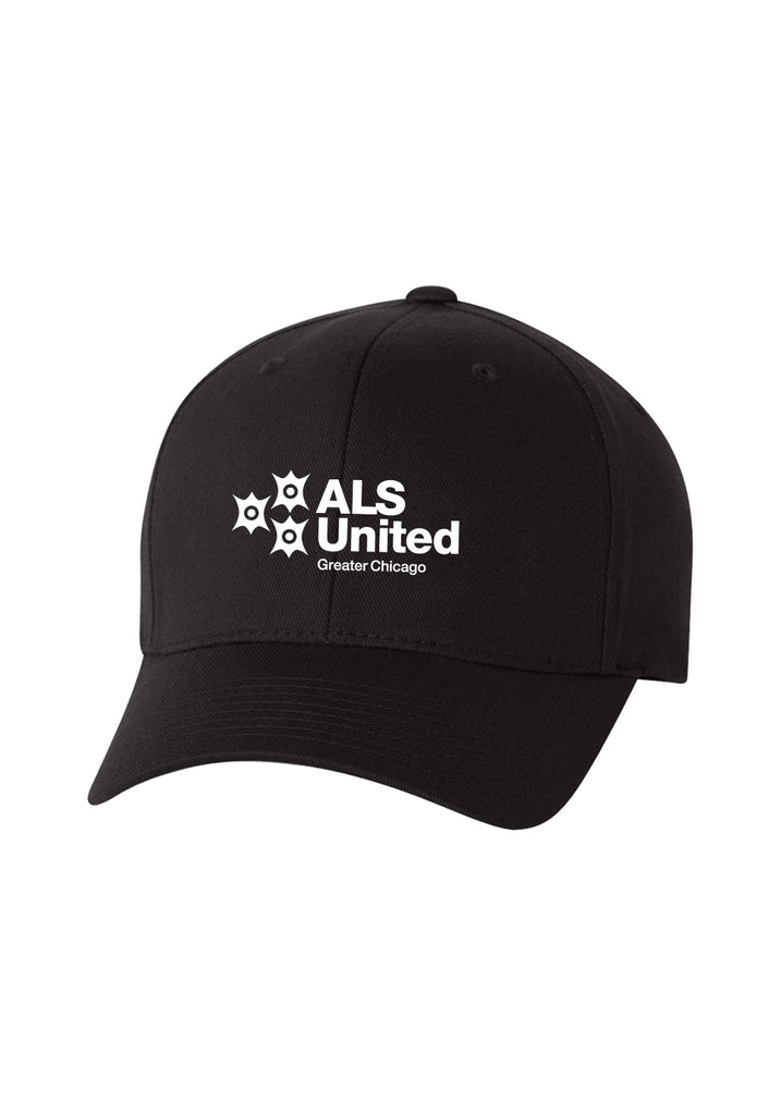 ALS United Chicago Greater Chicago unisex fitted baseball cap (black) - front