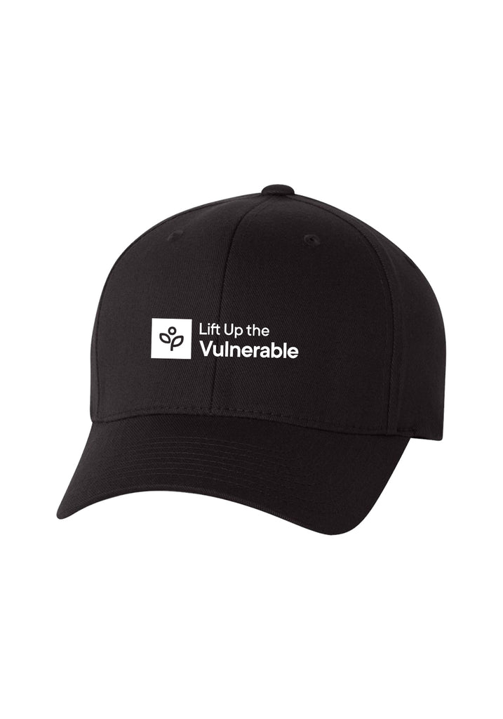 Lift Up The Vulnerable unisex fitted baseball cap (black) - front