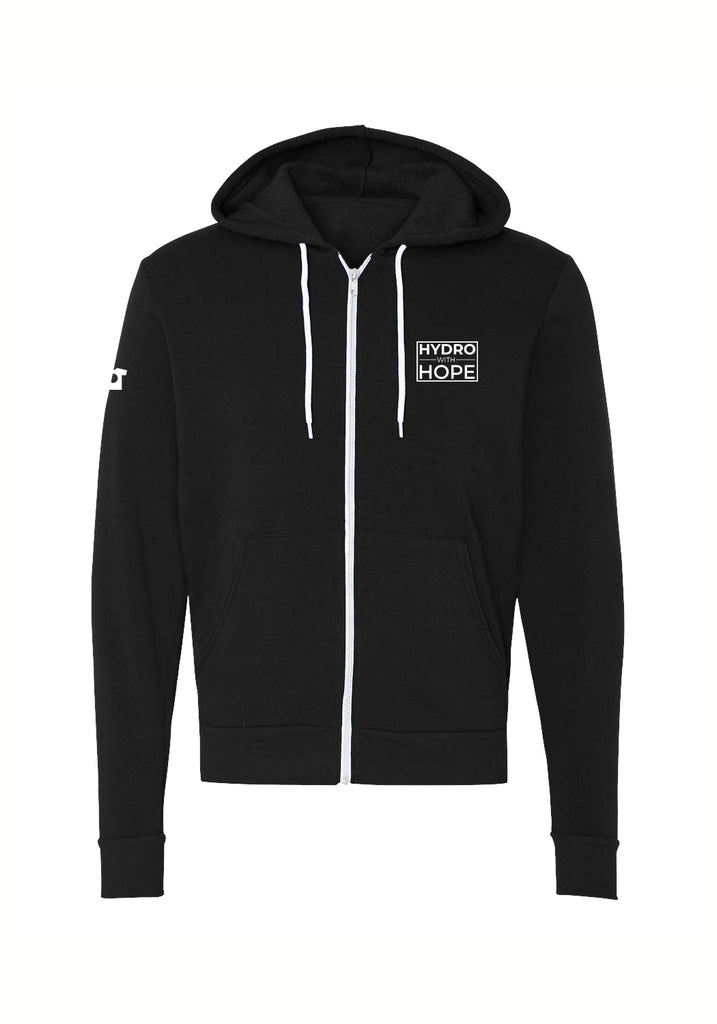 Hydro With Hope Foundation unisex full-zip hoodie (black) - front