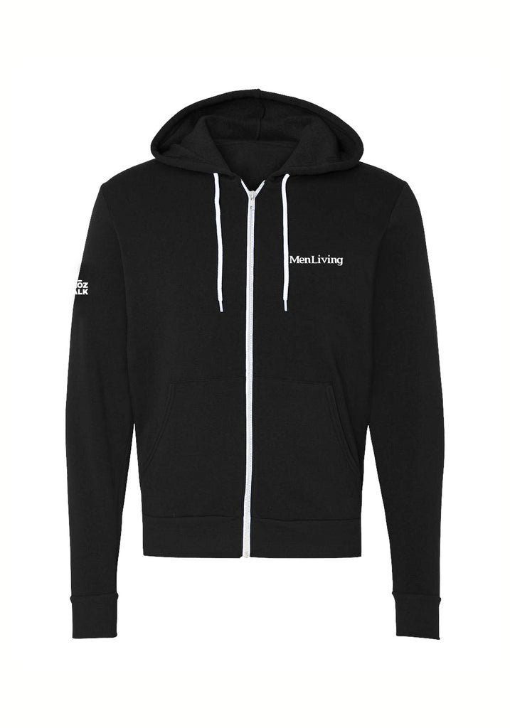 MenLiving unisex full-zip hoodie (black) - front