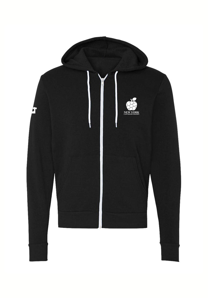 New York Cancer Foundation unisex fitted full-zip hoodie (black) - front