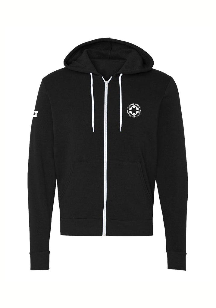 Kids Kicking Cancer unisex full-zip hoodie (black) - front
