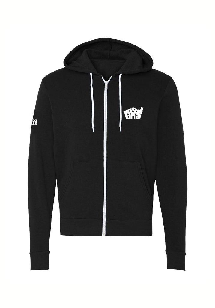 Glencoe Youth Services unisex full-zip hoodie (black) - front