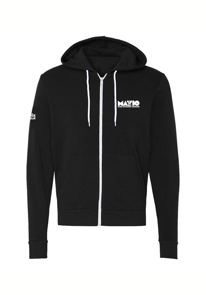 MATIO Kids Kicking Cancer unisex full-zip hoodie (black) - front