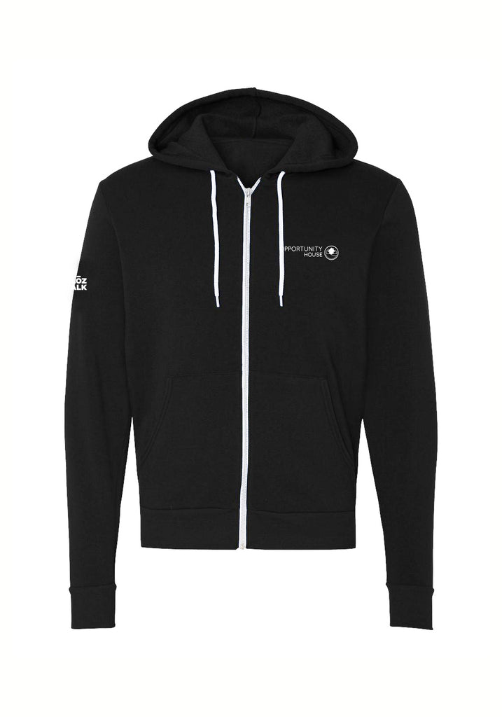 Opportunity House full-zip hoodie (black) - front 