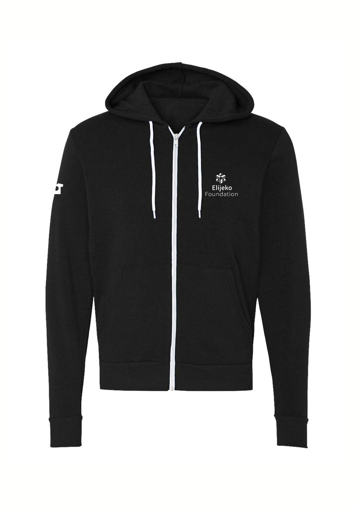 Elijeko Foundation unisex full-zip hoodie (black) - front