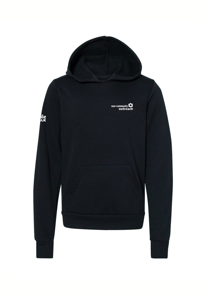 New Community Outreach kids hoodie (black) - front