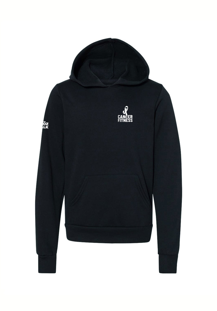 Cancer Fitness Foundation kids pullover hoodie (black) - front