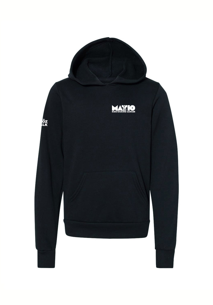MATIO Kids Kicking Cancer kids pullover hoodie (black) - front