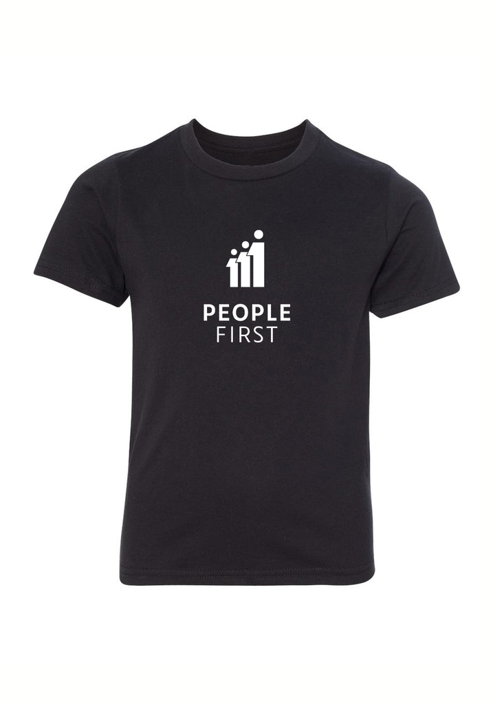 People First Economy kids t-shirt (black) - front