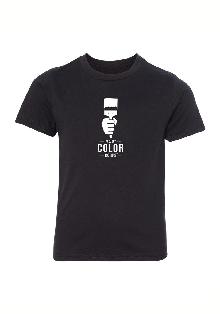 Project Color Corps kids t-shirt (black) - front