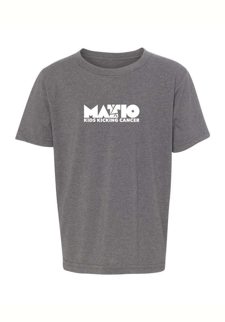 MATIO Kids Kicking Cancer kids t-shirt (gray) - front