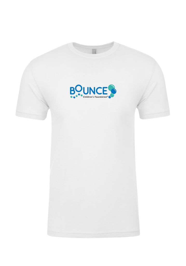 Bounce Children's Foundation men's t-shirt (white with color logo) - front