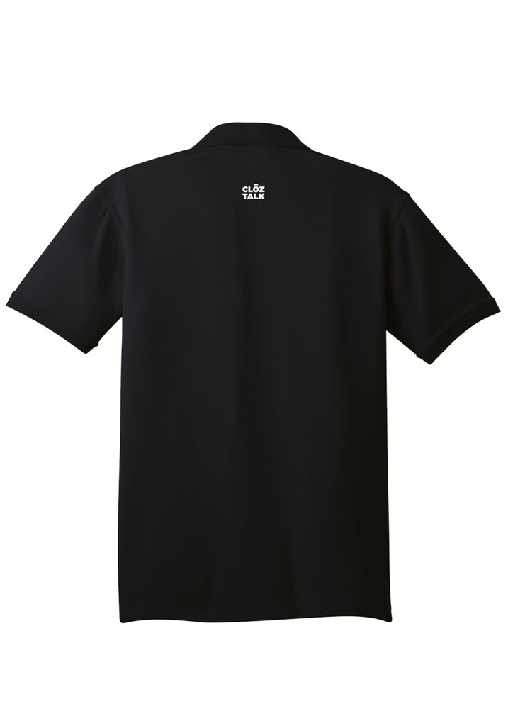 People First Economy men's polo shirt (black) - back