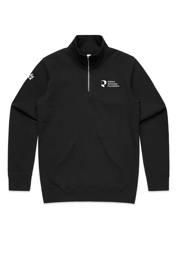 Patient Advocate Foundation unisex quarter-zip sweatshirt (black) - front