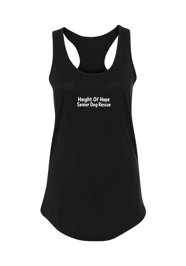 Height Of Hope Senior Dog Rescue women's tank top (black) - front
