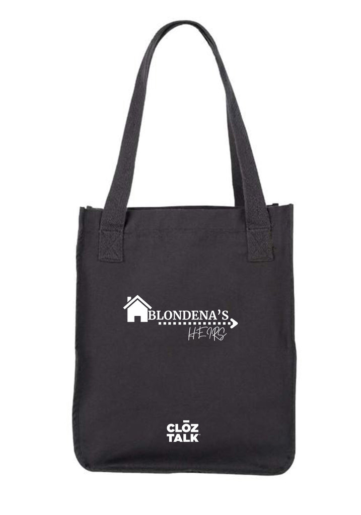 Blondena's HEIRS tote bag (black) - front
