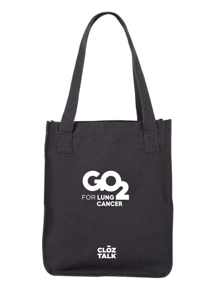GO2 For Lung Cancer tote bag (black) - front