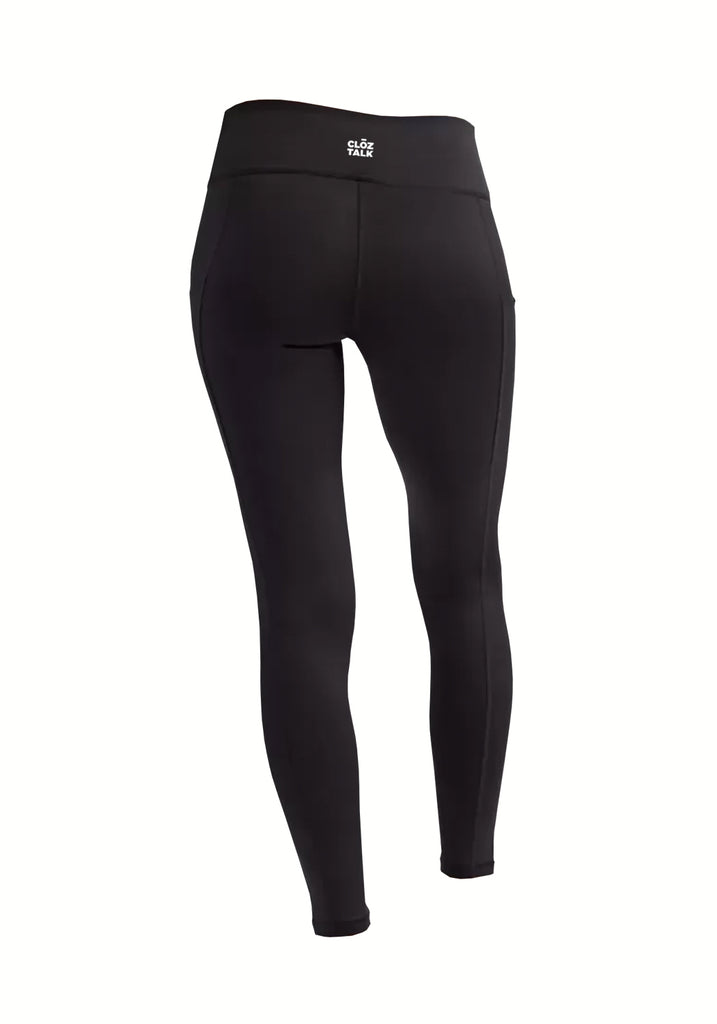 Poetry Ending Poverty women's leggings (black) - back