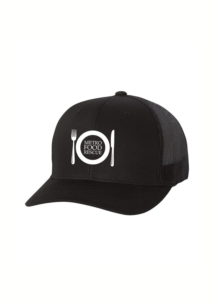Metro Food Rescue unisex trucker baseball cap (black) - front