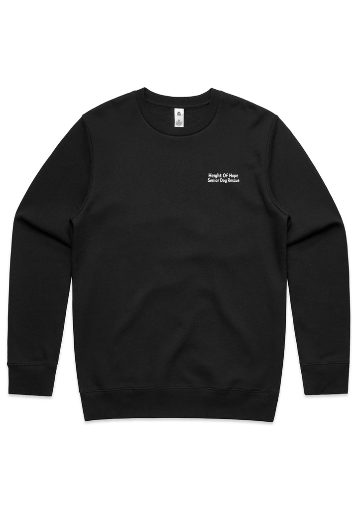Height Of Hope Senior Dog Rescue unisex crew sweatshirt (black) - front