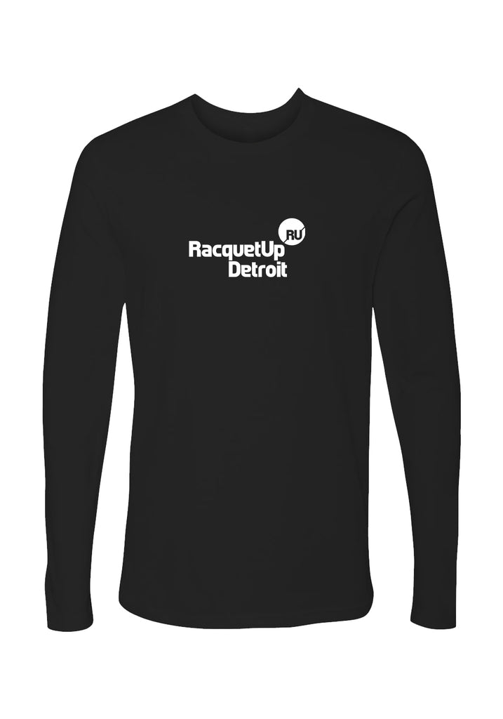 Racquet Up Detroit unisex long-sleeve t-shirt (black) - front