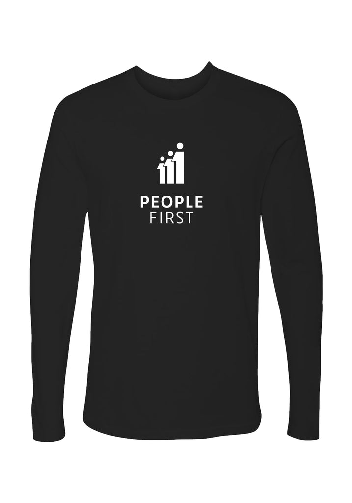 People First Economy unisex long-sleeve t-shirt (black) - front