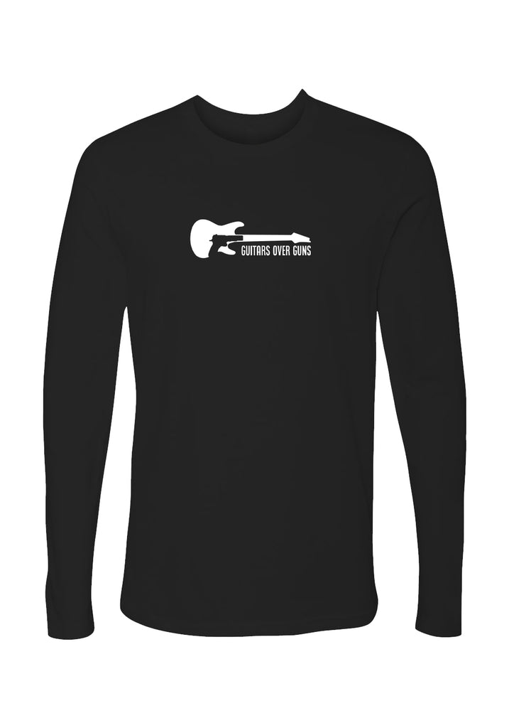 Guitars Over Guns unisex long-sleeve t-shirt (black) - front