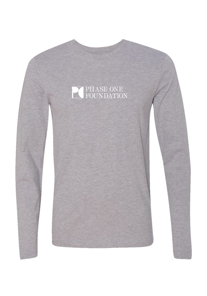 Phase One  Foundation unisex long-sleeve t-shirt (gray) - front