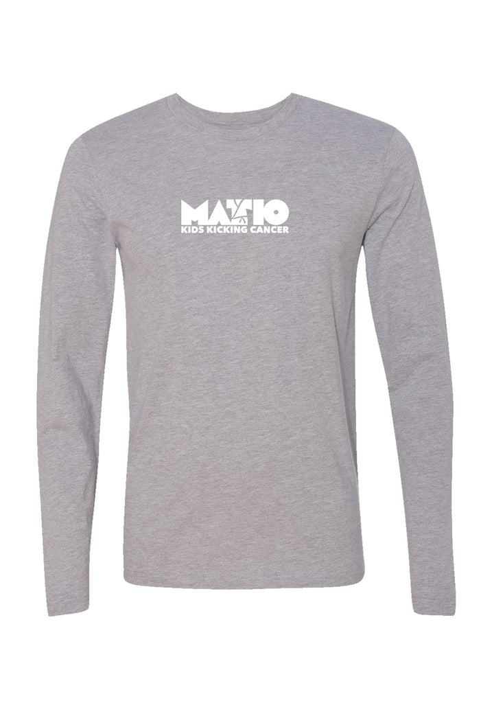 MATIO Kids Kicking Cancer unisex long-sleeve t-shirt (gray) - front