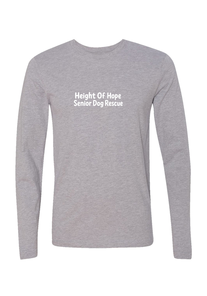 Height Of Hope Senior Dog Rescue unisex long-sleeve t-shirt (gray) - front