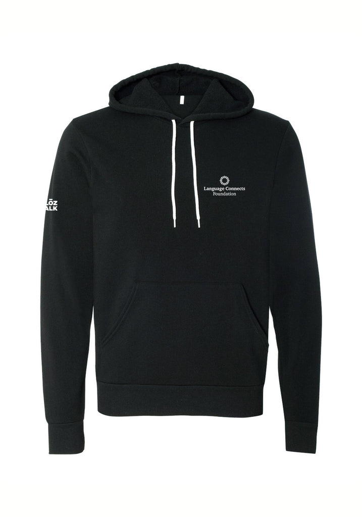 Language Connects Foundation unisex pullover hoodie (black) - front