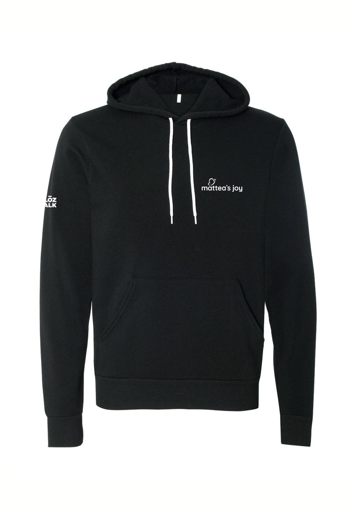 Mattea's Joy unisex pullover hoodie (black) - front