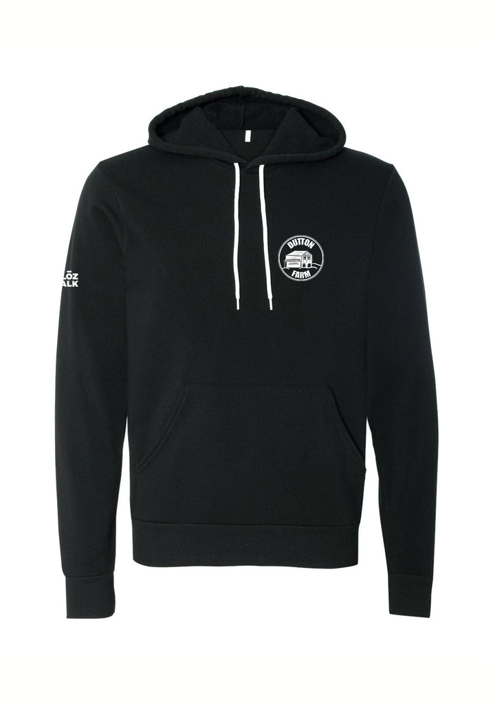 Dutton Farm unisex pullover hoodie (black) - front