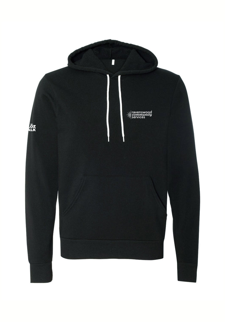 Ravenswood Community Services unisex pullover hoodie (black) - front