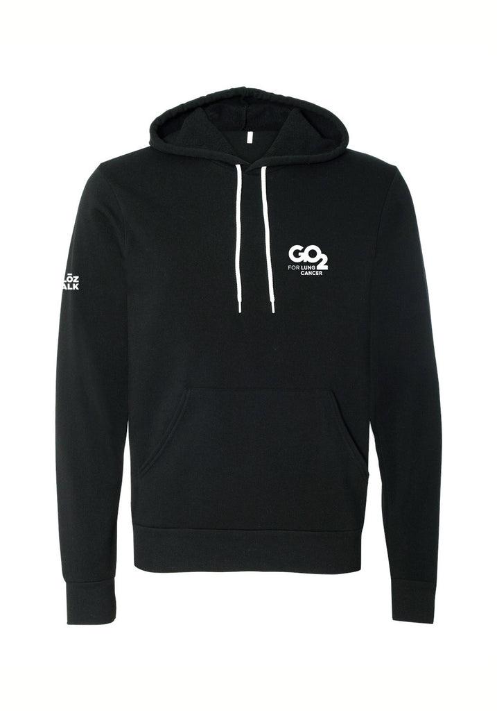GO2 For Lung Cancer unisex pullover hoodie (black) - front