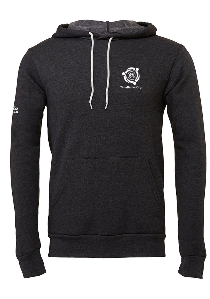 TimeBanks.Org unisex pullover hoodie (gray) - front