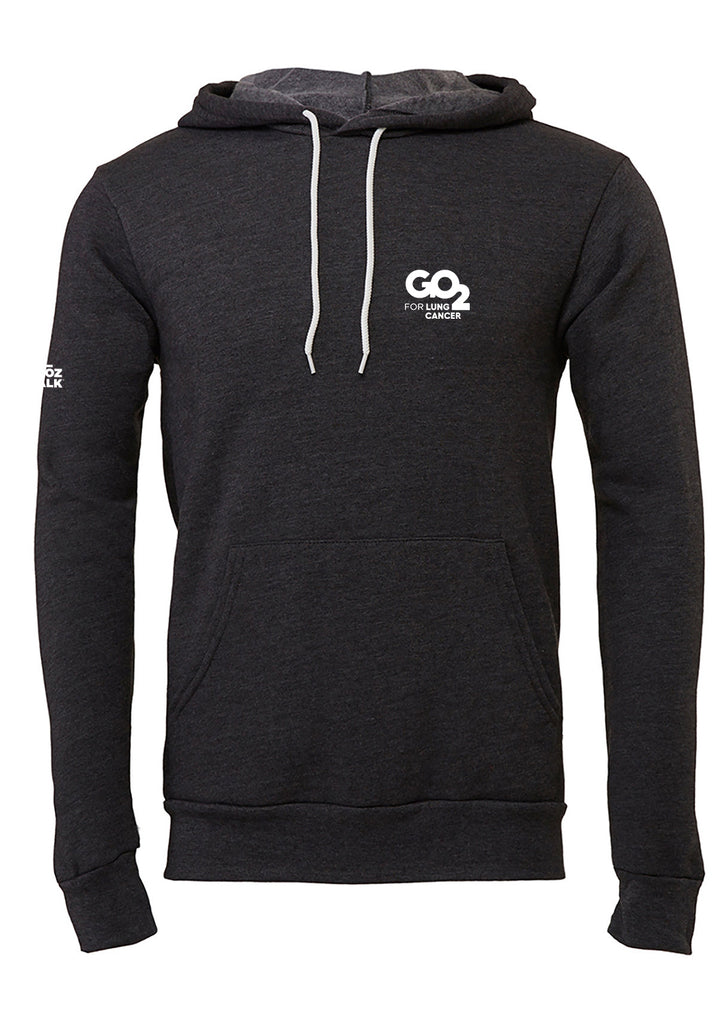 GO2 For Lung Cancer unisex pullover hoodie (gray) - front