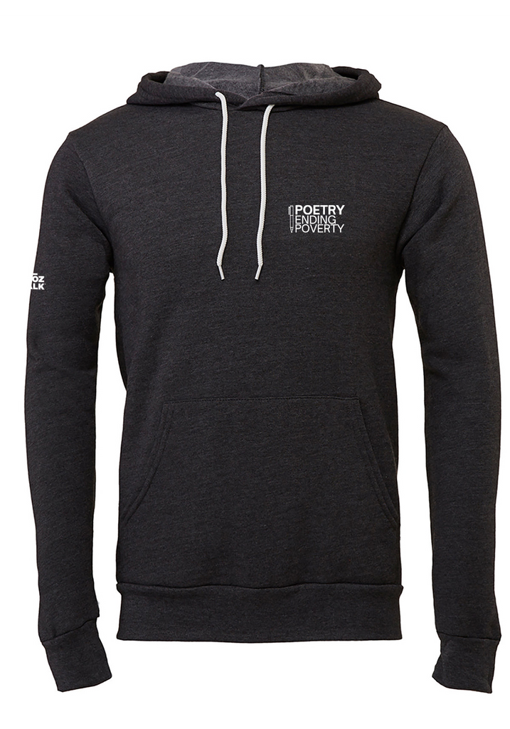 Poetry Ending Poverty unisex pullover hoodie (gray) - front