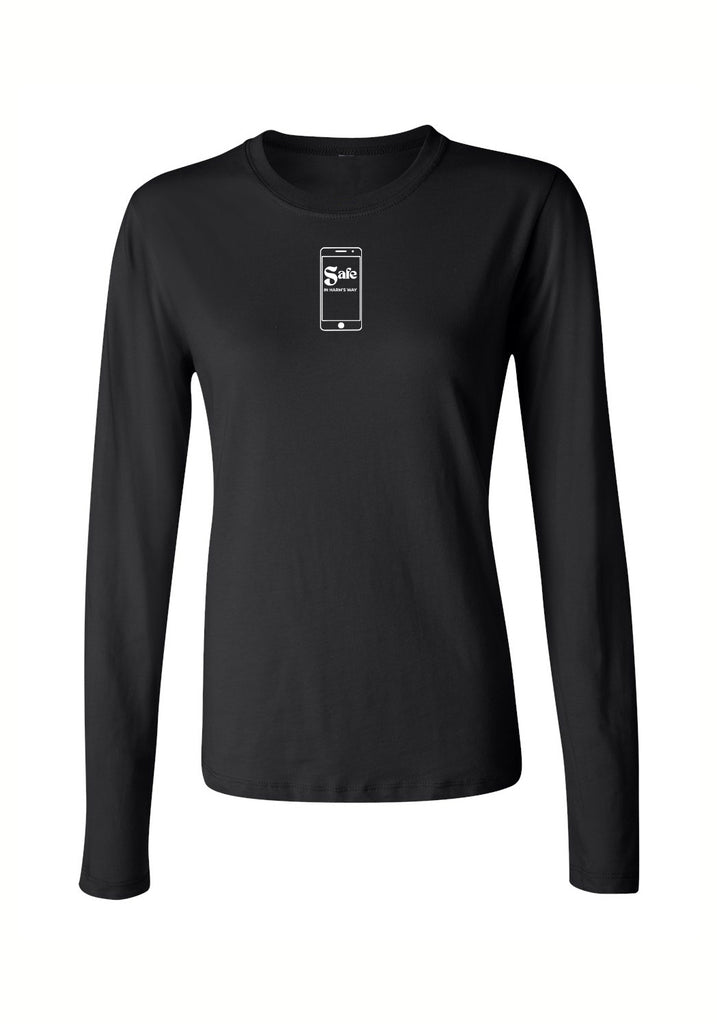 Safe In Harm's Way Foundation women's long-sleeve t-shirt (black) - front