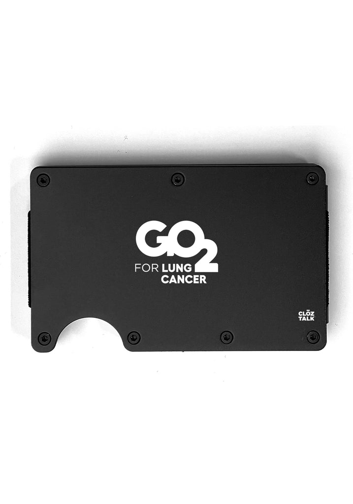 GO2 For Lung Cancer wallet (black) - front